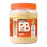 PBfit Peanut Butter Powder - 87% Less Fat, High Protein, Gluten Free Natural Nut Butter Spread - Powdered Peanut Butter from Real Roasted Pressed Peanuts - 850g