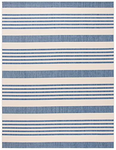 SAFAVIEH Courtyard Collection Area Rug - 8' x 10', Beige & Blue, Non-Shedding & Easy Care, Indoor/Outdoor & Washable-Ideal for Patio, Backyard, Mudroom (CY6062-233) - Image 3