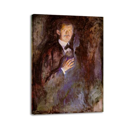 Images d'art mural décoration intérieur Edvard Munch cigarette allumée