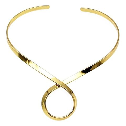 MANILAI Chic New Choker Necklace For Women Fashion Alloy Torques Bib Collar Jewelry Accessories (Gold) Cover