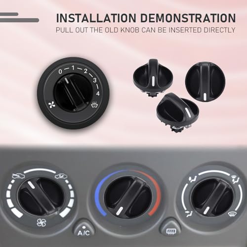 3PCS Switch Knob, Climate Control Knob, Air Conditioner Heater Control Switch Knob, 559050C010 Control Knob for Heater, Car Interior Accessories AC Control Knobs Fits for T-o-yota Tundra