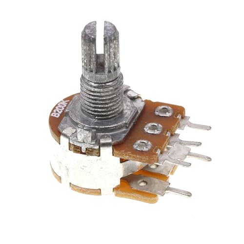 (Pacote de 10) WH148 Potenciômetro horizontal de 5 pinos de volta única com interruptor B200K 200K O