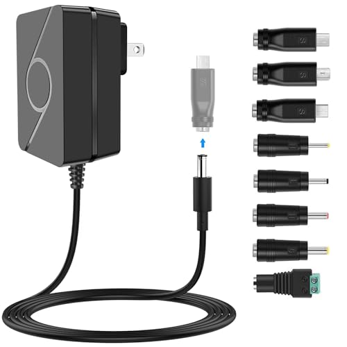 Baby Monitor Bluetooth Speaker Power Cord, Input Ac 100-240v To Output Dc 5 Volts, With 8 Tips.
