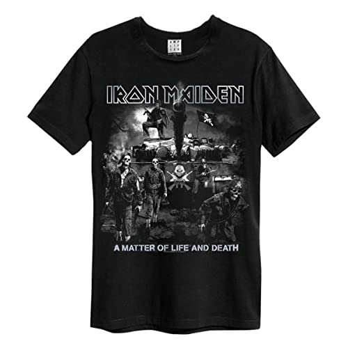 T-shirt Iron Maiden vintage noir délavé taille M style rock pour fan de metal