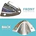 TuoP Boat Wire Cable Hole Ventilator Cover - Clam Shell Vent Shield for Marine Boat, Stainless Steel, 2-1/4