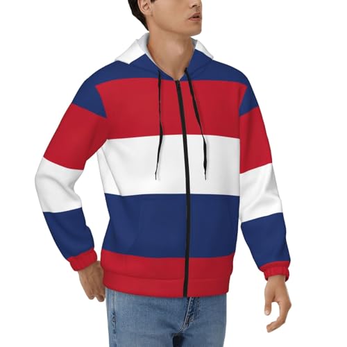 Sweat à capuche thermique zip homme drapeau pays bas hiver