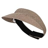 UPF 50+ Tweed Poly Braid Gardening Visor - Black OSFM