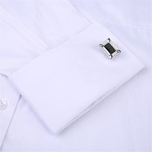 Kelsiop Men's French Cufflinks Business Dress Shirt Long Sleeve 6