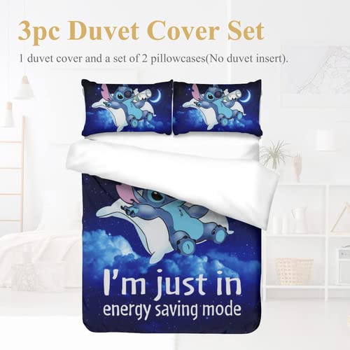 Nflikt Cute Bed Duvet Cover Anime Cartoon Bedding Sets 3D Printed Lightweight 3 Piece Comforter Sets, 1 Duvet Cover And 2 Pillow Shams For Kids Boys Girls Twin Size #TOP5