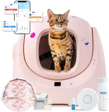 Bild 11 - CATLINK Baymax Katzenklo Selbstreinigend, 70L XXL-Volumen, Verbessertem Schutz Gegen Seitliches Auslaufen, 7-facher Schutz, App-Steuerung und Mehrkatzenerkennung – Geeignet für mit Mehreren Katzen