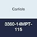 Carlisle 3360-14MPT-115 Rubber Panther Plus Synchronous Belt, 132.3" Length, 4.53" Wide, 14 mm Thick, 240 Teeth
