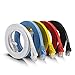 Cat 6 Ethernet Cable 10 feet- Snagless Ethernet Patch Cable with Rj45 Connectors– Pack of 5 (White/ Black/ Blue/ Red/ Yellow)