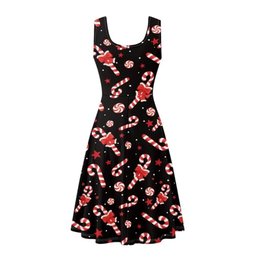 Image of Dreaweet Casual Sleeveless Dresses for Women Girls, Round Neck Tank Dresses with Pockets Summer Sundress Size XS-4XL