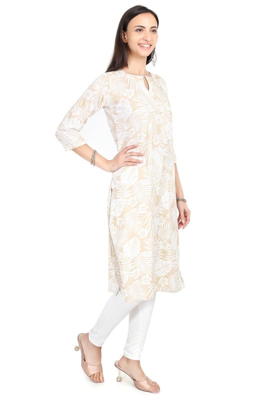 Image of Women's Rayon Kurta - Ethnic Wear Straight Kurti for Daily, Office & Festive Use
