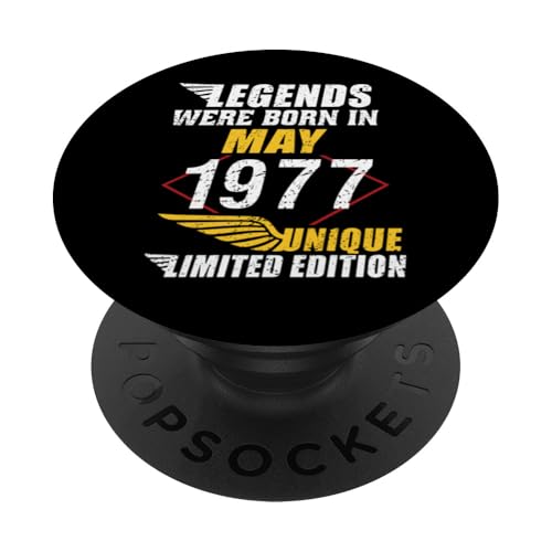 Cumpleaños Mayo 1977 Edición Limitada Regalo Legend May PopSockets PopGrip Intercambiable