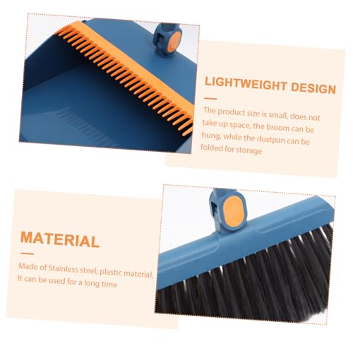 STAHAD Kehrschaufel Set mit Langem Edelstahlgriff Faltbare Aufbewahrung Weiche Borsten für Effektive Reinigung Platzsparend Langlebig Haushalt Besen und Schaufel für Innen und Außen – Bild 5
