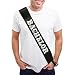 BACHELOR PARTY SASH – Black and White Satin Sash | Perfect Funny Gift for the Groom, Stag or Buck