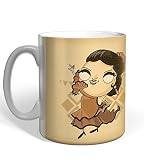 taza magica lol mexico Diámetro 8,2 cm Taza Missborderlike - ¿Sabes por qué yo estoy guapa? Porque el brillo de los ojos no se opera -Lola Flores-