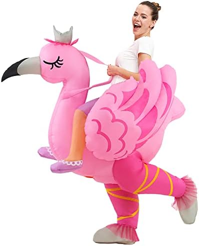 KOOY Inflatable Costume Adult, Flamingo Blow up Costumes, Adult Funny Cosplay Halloween Costumes