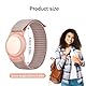 Nylon Airtag Armband Kinder, AirTags Weiche Silikon-Uhrenarmbänder, Nylon Bracelet für AirTag, GPS-Tracker-Uhrenarmband, Anti-Kratz-Schutz für die Positionierung des Airtag-Tracking-Armbands (Rosa)