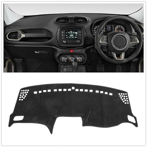 Alfombrilla para salpicadero Jeep Renegade 2015-2017 RHD protectora negra 2