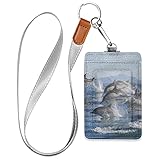 Seulement 0,05 kg. Avec 1 fenêtre transparente pour carte d'identité et 2 emplacements pour cartes de crédit, design sportif. Ce porte-badge en cuir mesure 10,9 x 6,9 cm (taille de la paume), la longueur du cordon est de 40 cm.