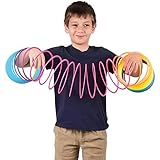 Liberty Imports 6' Jumbo Rainbow Coil Spring - Giant Classic Novelty Toy, Big Fun Large Magic Walking Magic Spring for Fidget and Stress Relief - Great Gift for Kids, Adults (Round)