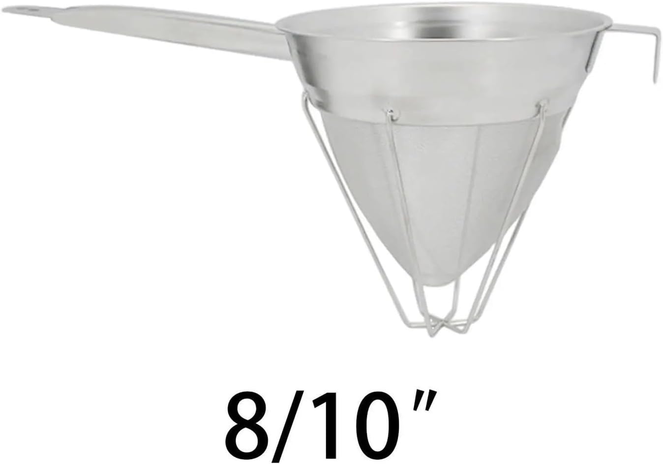 Fine Mesh Strainer With Standwith Base, Colander Utensil Icing Sugar Sieve With Long Handle, For Food Tea Juice Coffee(25cm)