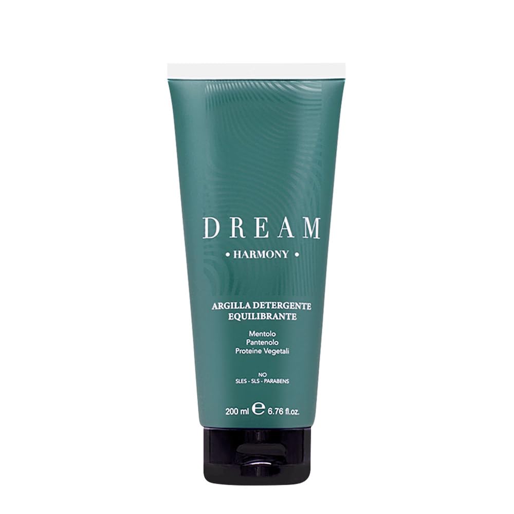 Dream Harmony Argilla Detergente Cute Grassa 200 ml – Trattamento Purificante con Mentolo e Pantenolo – Pulizia Profonda Sebo e Impurità – Effetto Rinfrescante e Lenitivo – Uso Professionale