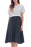 Este vestido de maternidad de enfermería es elegante y práctico para cualquier actividad (compras, viajar, salir en casa).