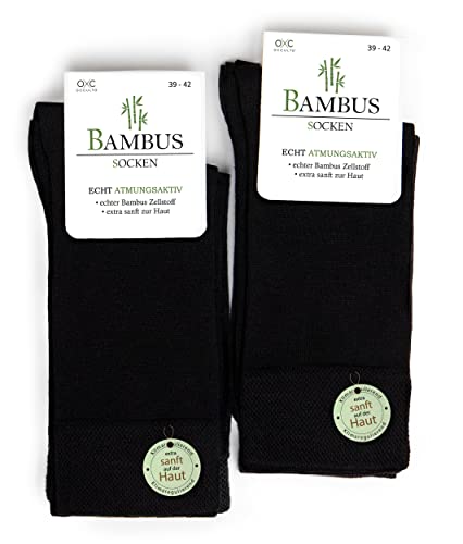 Preisvergleich Produktbild Occulto Herren Bambus Socken 10er Pack (Modell: Paule) Schwarz 39-42