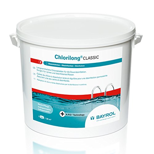 Bayrol Chlorilong Classic 10 kg Chlorine Tablets 250 g for Long-Term Disinfectant