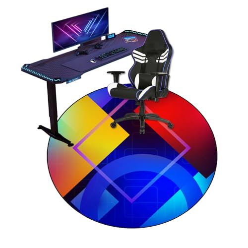 Tapis de chaise de jeu rond anti-rayures pour protéger le parquet