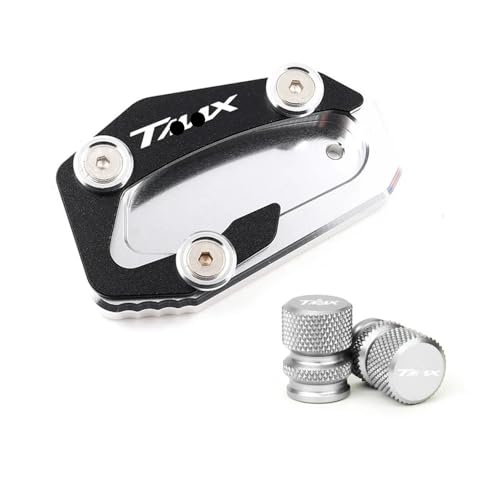 For YA&MAHA TMAX 560 Tech 530 SX DX 2017-2025. Motorcycle Kickstand Extension Plate Enlarger Foot Side Stand Pad(FOR 1Set-Silver)