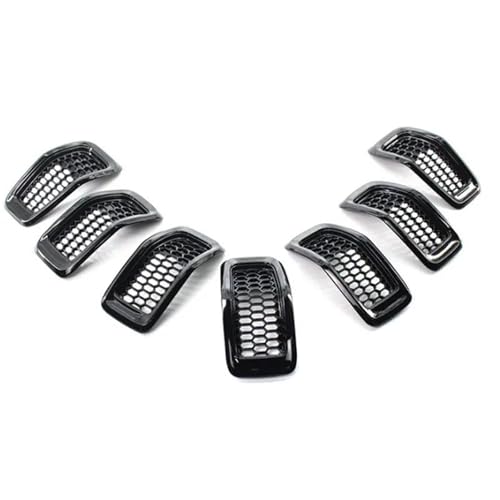 Garniture de Calandre Avant pour Cherokee Réparation Remplacement 7 Pcs