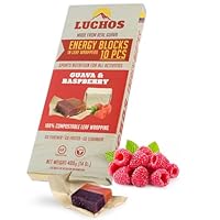 LUCHOS Energy Blocks - Guava & Raspberry, 400 g | Colombian On-the-Go Sports Nutrition for Running, Cycling & Hiking | A Natural Alternative to Bars & Gels | Vegan, Gluten Free & Easy to Digest