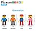 PicassoTiles Magnetic 4 Family Action Figures Toddler Toy Magnet Expansion Pack Educational Add-on STEM Learning Kit Toys Pretend Playset for Construction Building Block Tiles Child Brain Development