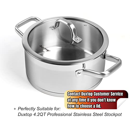 Duxtop Cookware Glass Replacement Lid (Interior Diameter: 8-5/8Inch, Exterior Diameter: 9-1/4Inch) #TOP4