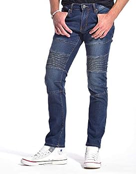 RING OF FIRE Men's Moto Slim Denim 