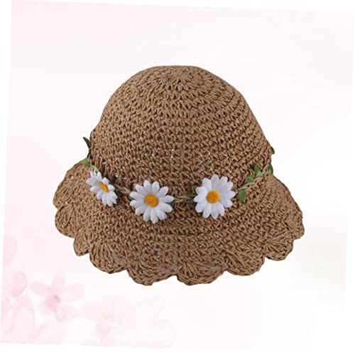 Sun Protection Hat Wide Brim Summer with Simulation Chrysanthemum for Months Lightweight Durable Breathable Beach Accessories for Outdoor Activities4