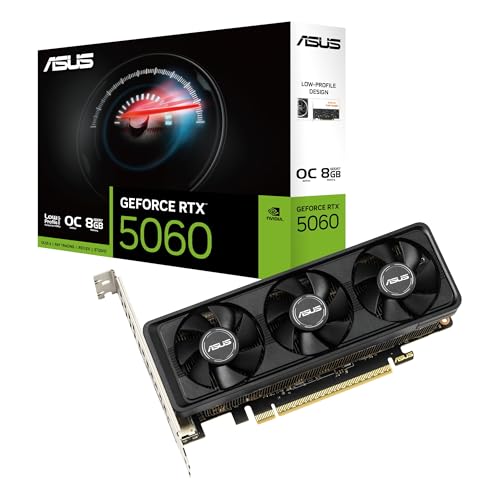 GeForce RTX5060 OC Edition, Scheda Grafica NVIDIA 8 GB GDDR7, 128 bit, PCIe 5.0, 2 HDMI 2.1, 1 DisplayPort 2.1, Tre Ventole Assiali, Software GPU Tweak III, Nera, RTX5060-O8G-LP-BRK - Scheda video