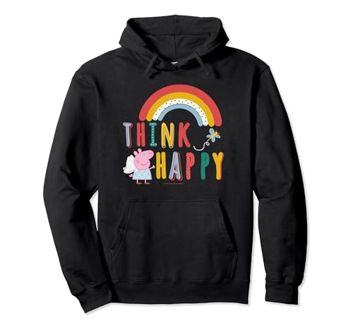 Sweat Peppa Pig Think Happy à capuche idéal pour l'école et les parcs