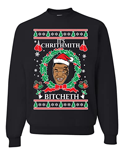 It'S Chrithmith Bitcheth Lisp Ugly Christmas Sweater Unisex Crewneck 1 It’S Chrithmith Bitcheth Lisp Ugly Christmas Sweater Unisex Crewneck