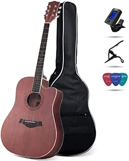 Full Size Guitar Acoustic Guitar Classical Guitar Outdoor Carrying Student Practice Adult Fingerstyle Clear Sound Metal Steel String Basswood Beginner Acoustic Guitar Starter Package Student G