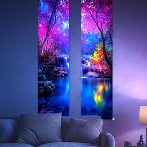 Tapisserie Lumière Noire CRAFTYMELODY Phosphorescente 2 Paquets 12.9x15.1