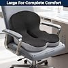 Seat Cushion, Office Chair Seat Cushions for Office Chair with L-Shaped Ergonomic Design, Memory Foam Chair Cushion for Long Sitting Office Worker(Black Gray) #1