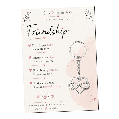 Friendship Keyring Gift for Best Friend Women & Teen Girls
