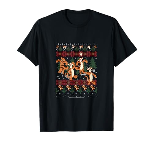 T-shirt Tigrou et Winnie de Noël pour soirée pull moche et repas de famille en hiver