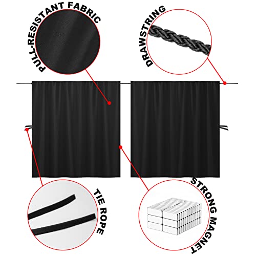 image for ZATOOTO Car Divider Curtains - Window Black Silk Privacy Sunshades - T