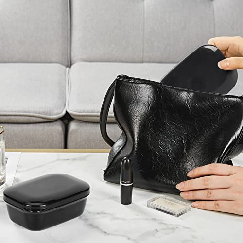 Quatish Travel Soap Holder, 3Pcs Portable Soap Dish With Lid, Travel Soap Container, Soap Case For Camping Gym Travel(Black) #TOP4